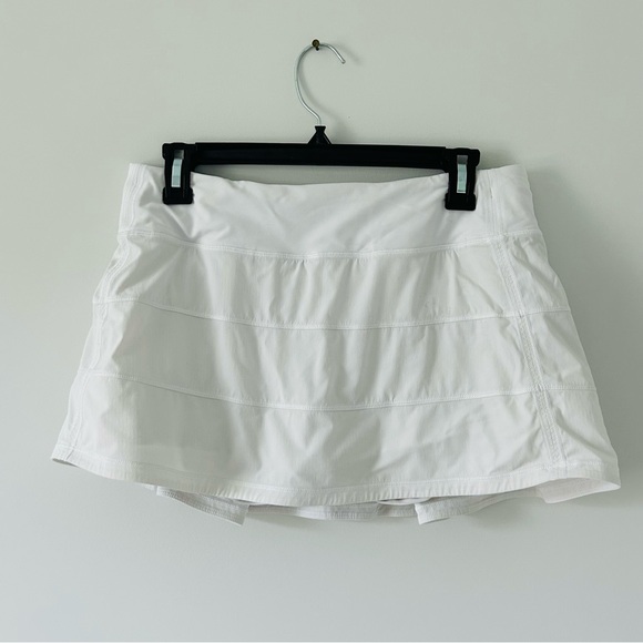 Lululemon Pace Rival Skirt White 13in 8 - Picture 1 of 6